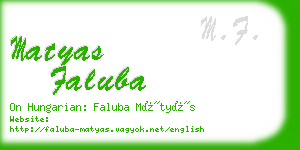 matyas faluba business card